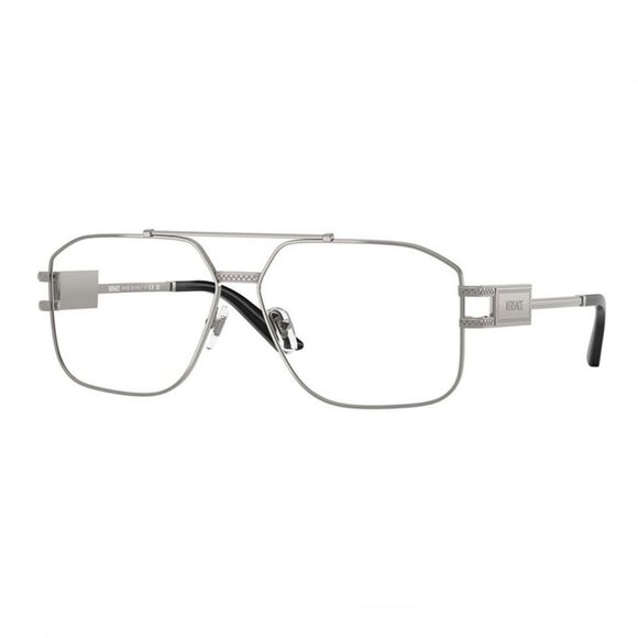 NWT VERSACE EYEGLASSES MEN GREY AVIATOR EYEWEAR VERSACE - Picture 1 of 3